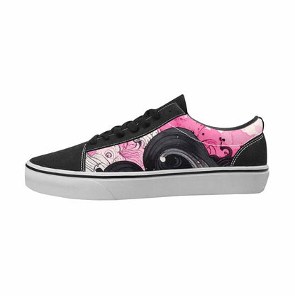 MEN'S Van Gogh Black & Pink Ink Canvas Boutique Kaleidoscope Custom Art Shoes