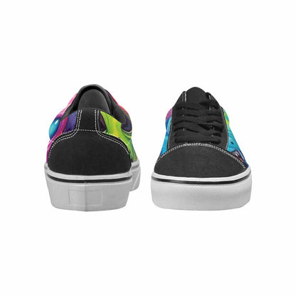 WOMEN'S Aliens  Tie Dye Lace-Up Canvas Neon Fantasy Custom Shoes