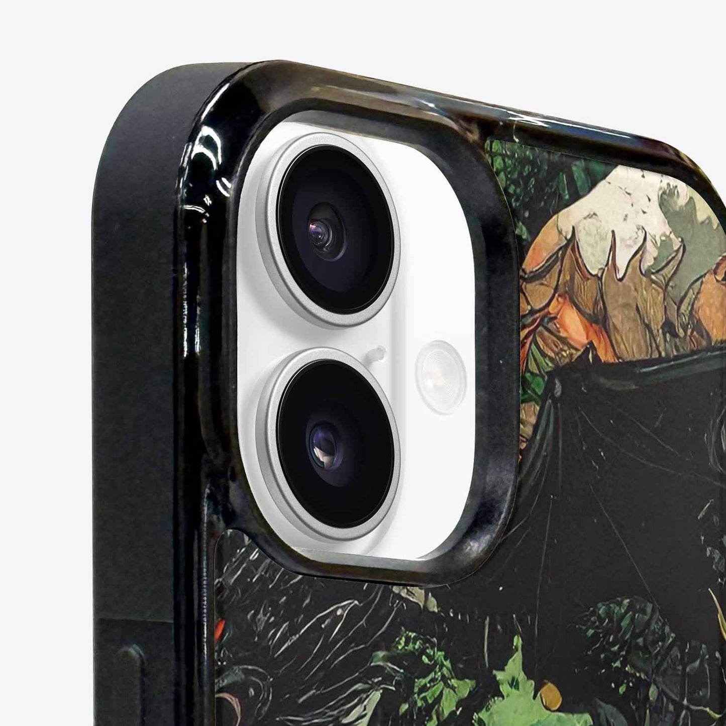 iPhone 16 Plus Case — Dragon Scale Black Green Ink Dragons, Customized Protective Case