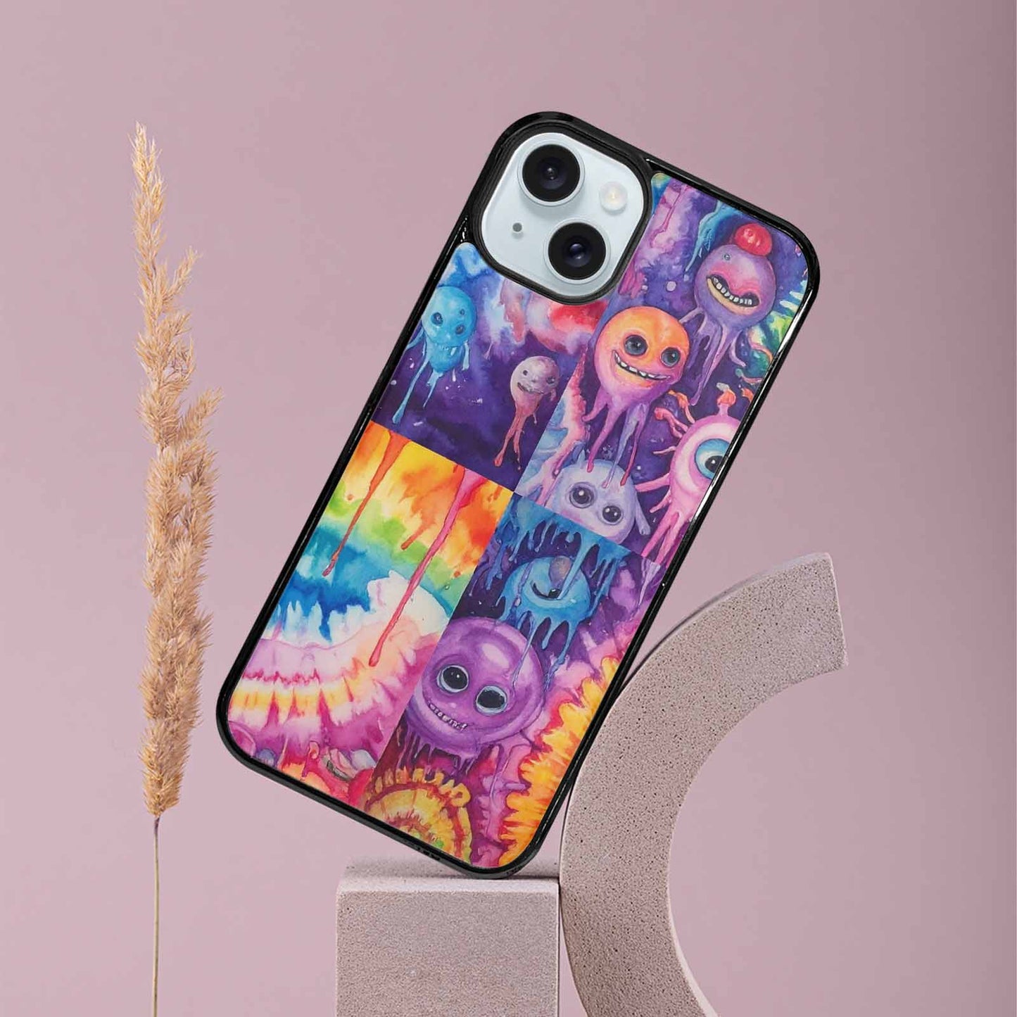 iPhone 15 Plus Case — Aliens Tie Dyemelting Aliens P, Custom Printed Phone Case