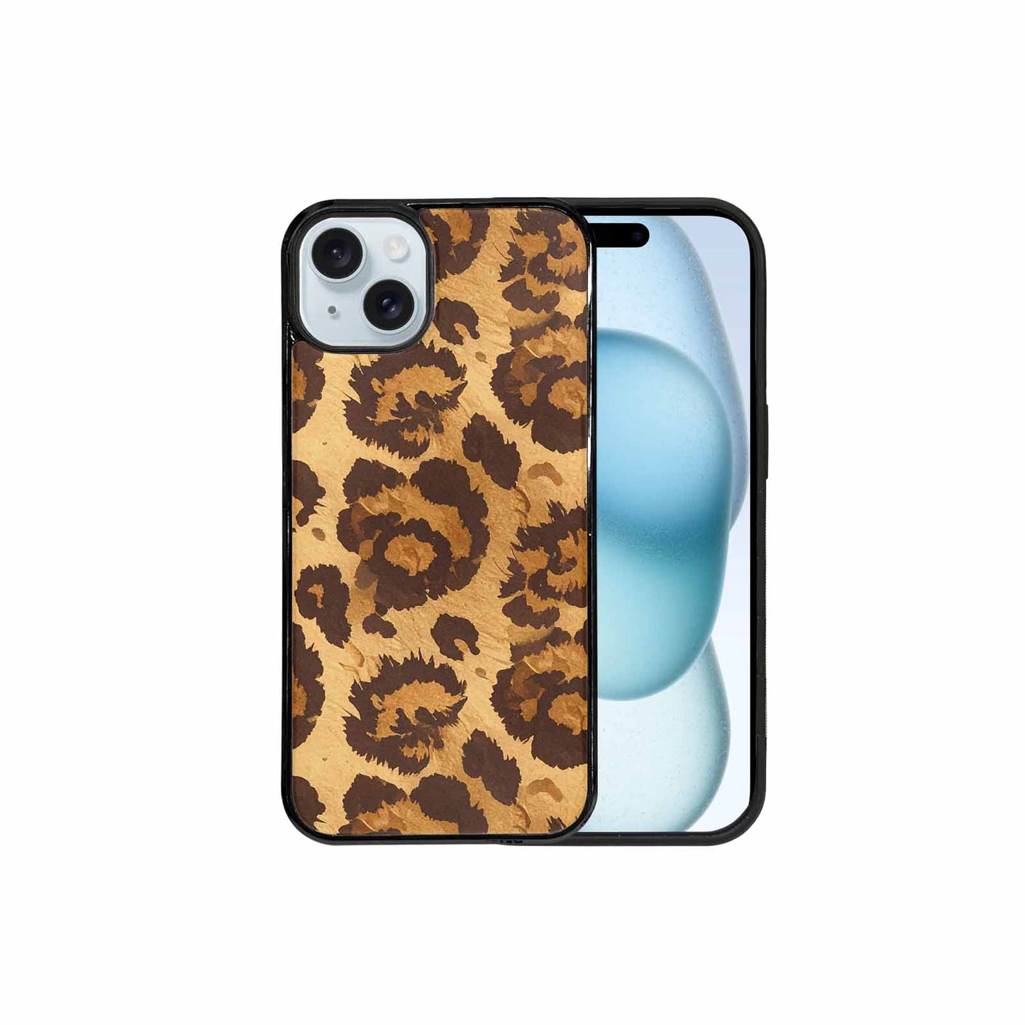 iPhone 15 Plus Case — Classic Leopard Print Warm Golden Tan, Unique Phone Case Design