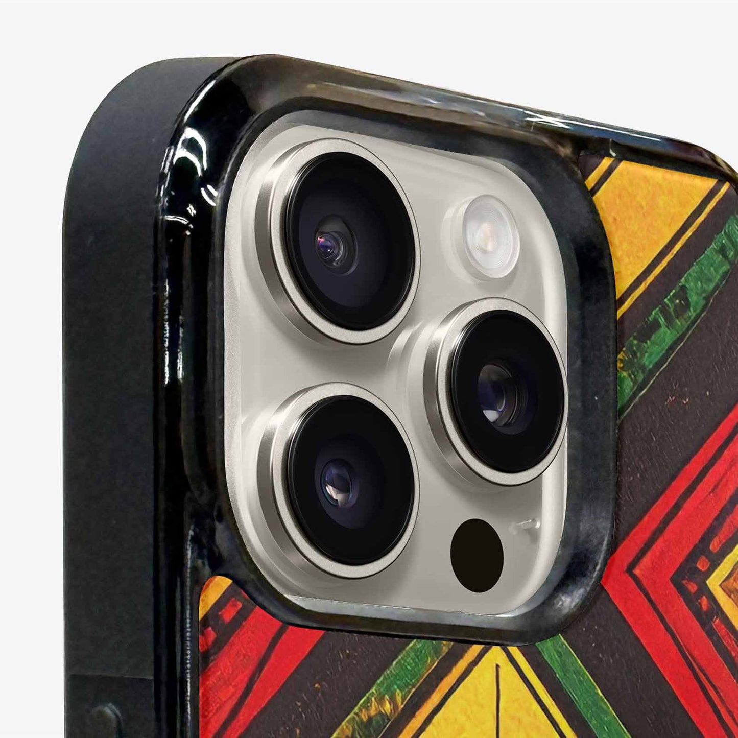 iPhone 16 Pro Case — African Kente Cloth Inspired Pattern Geometric, Custom Phone Case