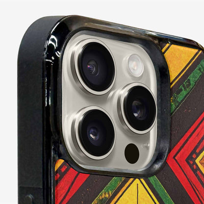 iPhone 16 Pro Case — African Kente Cloth Inspired Pattern Geometric, Custom Phone Case
