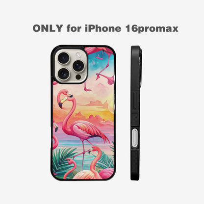 iPhone 16 Pro Max Case — Flamingo Tropical Flamingo Tropical Pattern Hundreds, Unique Phone Case Design