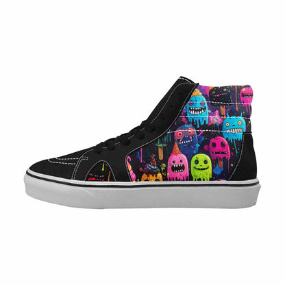 MEN'S Ice Cream Monsters  High Top Canvas Dark Academia Custom Sneakers