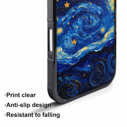 iPhone 17 Air Case — Swirling Deep Blue Night Sky Galaxy, Custom Art Phone Cover