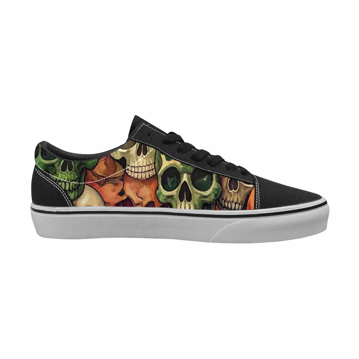 WOMEN'S Skulls Lace-Up Canvas Grunge Shoes