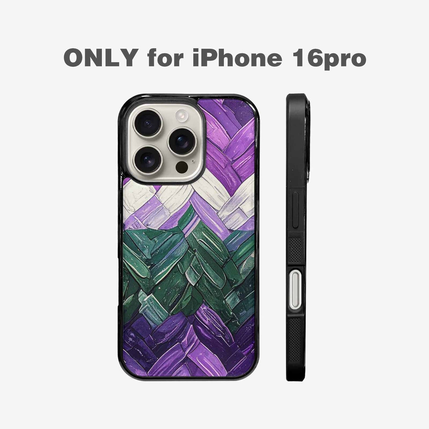 iPhone 16 Pro Case — Genderqueer Flag Color Theme Small Rainbow, Customized Protective Case