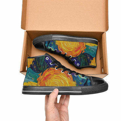 MEN'S Blend All Versions High Top Canvas Vibrant Chaos Custom Shoes