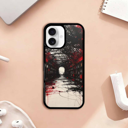 iPhone 17 Case — Black &amp; Red Ink Galaxy Space, Unique Phone Case Design