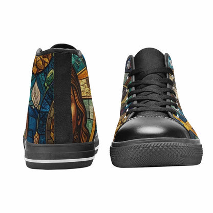 MEN'S Jesus Face Small High Top Canvas Aesthetic Custom Shoes