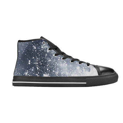 WOMEN'S Galaxy Art - High Top Canvas Grunge Custom Sneakers