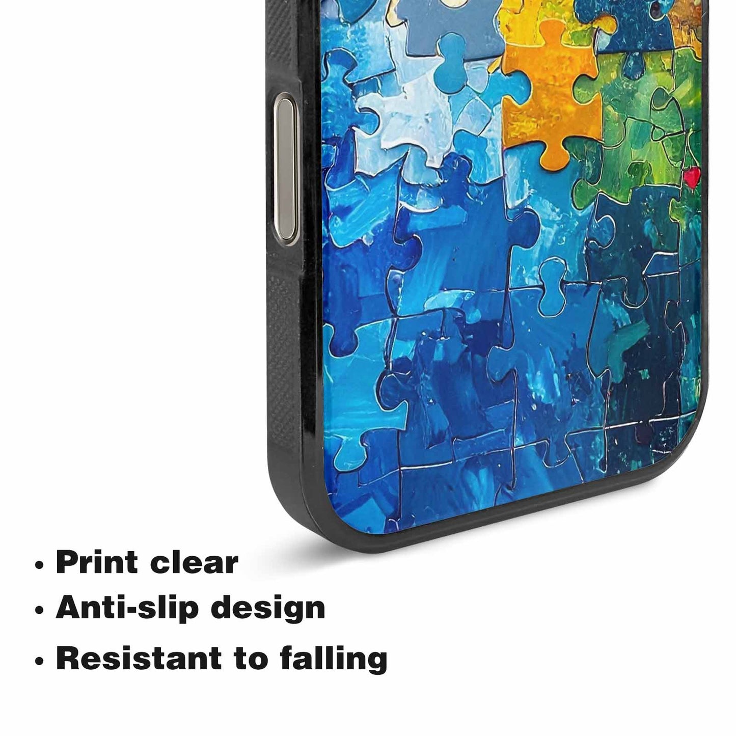 iPhone 16 Pro Max Case — Autism Puzzle Pieces Puzzle Piece Pattern, Customized Protective Case