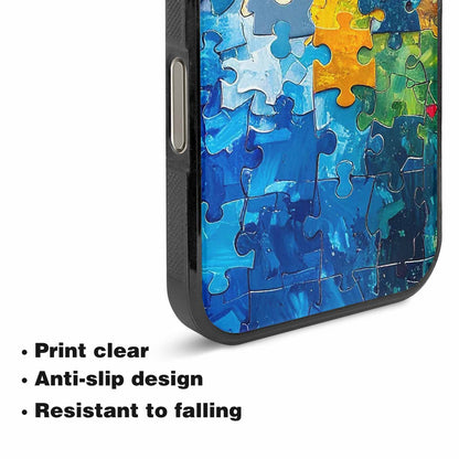 iPhone 16 Pro Max Case — Autism Puzzle Pieces Puzzle Piece Pattern, Customized Protective Case