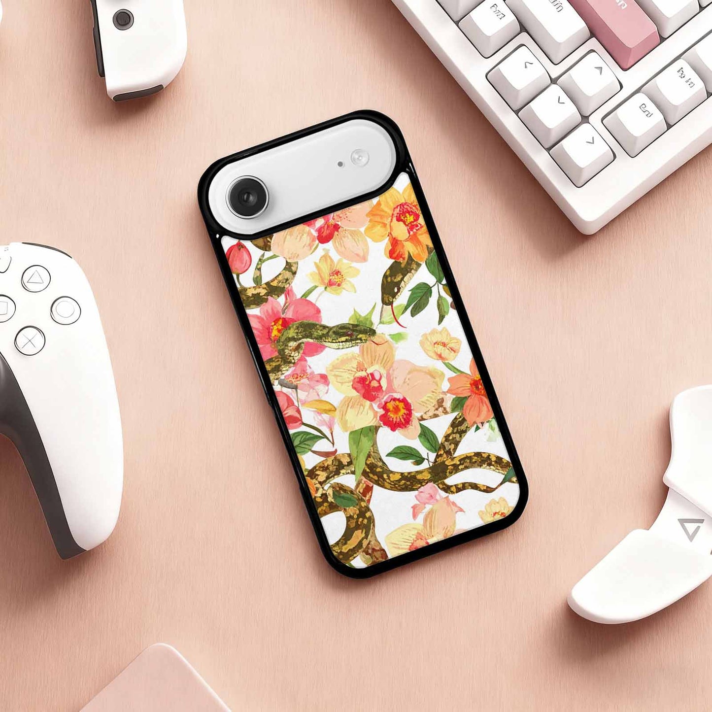 iPhone 17 Air Case — Snakes Print Floral Seamless Pattern Floral, Custom Designed Case Cover