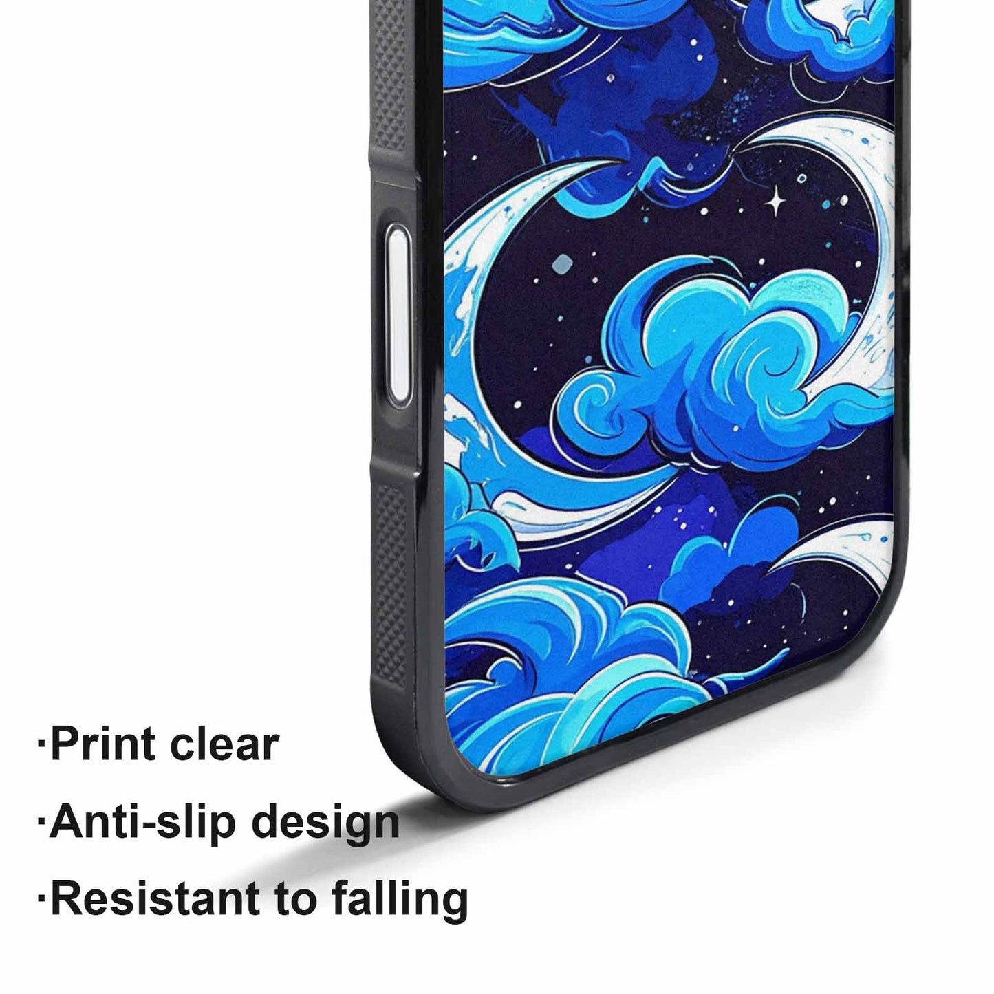 iPhone 17 Pro Max Case — Neon Winter Moon Cartoon Cute, Custom Phone Case
