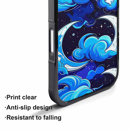 iPhone 17 Pro Max Case — Neon Winter Moon Cartoon Cute, Custom Phone Case
