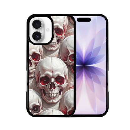 iPhone 17 Case — Glossy Blood Moon Gothic Skulls, Custom Print Case Cover