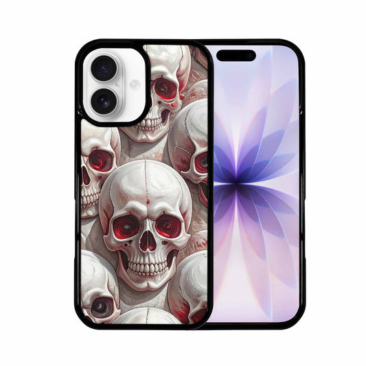 iPhone 17 Case — Glossy Blood Moon Gothic Skulls, Custom Print Case Cover