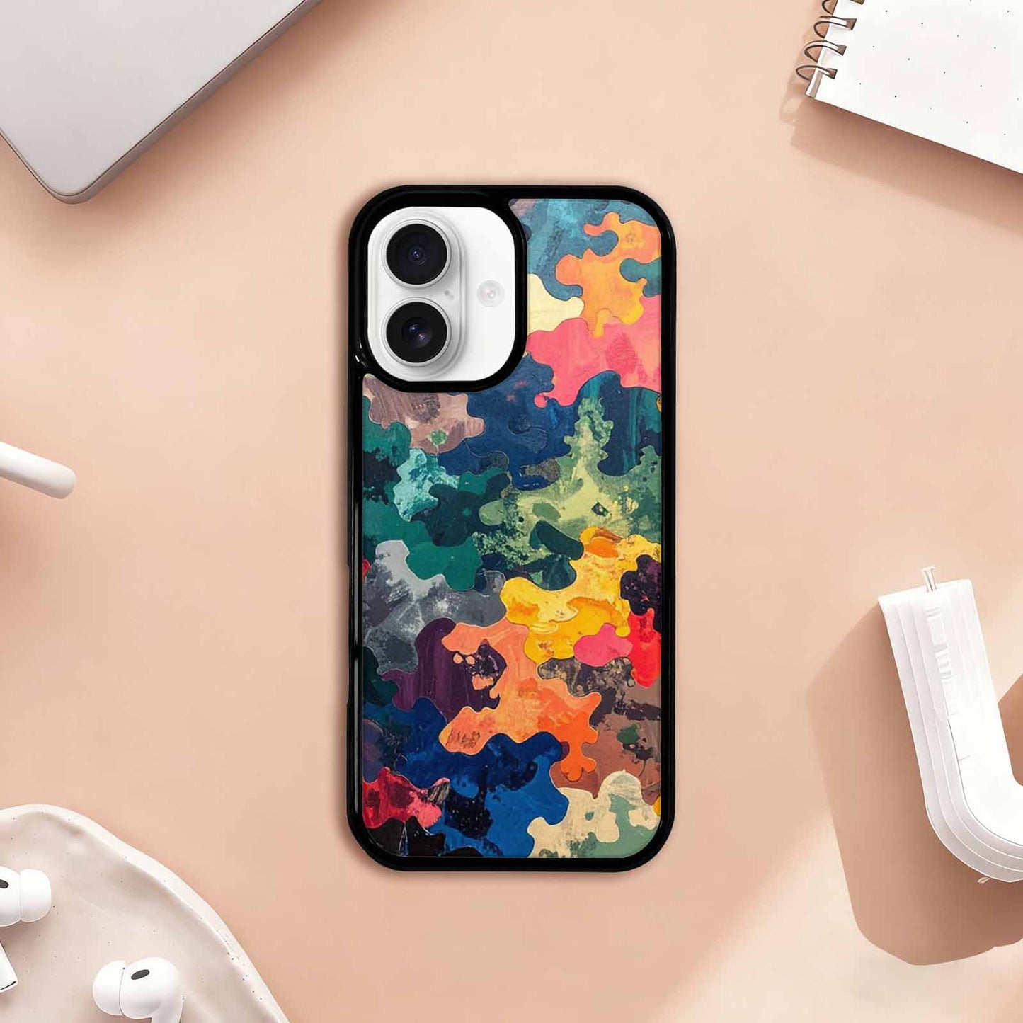 iPhone 17 Case — Camo Patches Full Color Camo, Custom Designed Case Cover