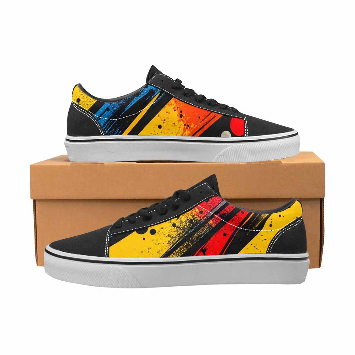 WOMEN'S Comic Book Halftone Canvas Lace-Up Dark Academia Shoes