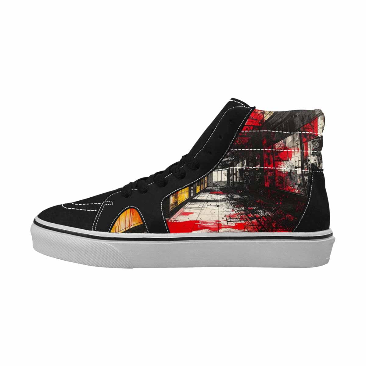 MEN'S Liminal Space Fragment High Top Canvas Kaleidoscope Sneakers