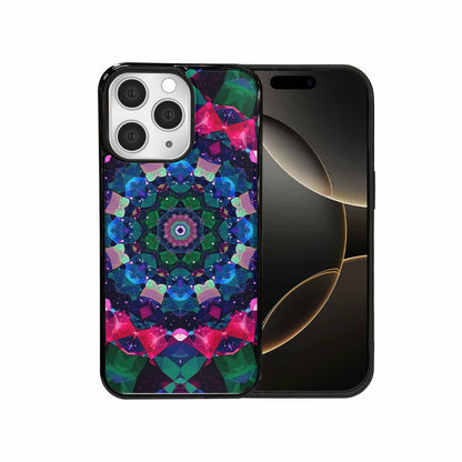 iPhone 15 Pro Max Case — Crystal Mandala Art Seamless Pattern Vibrant, Original Design Phone Case