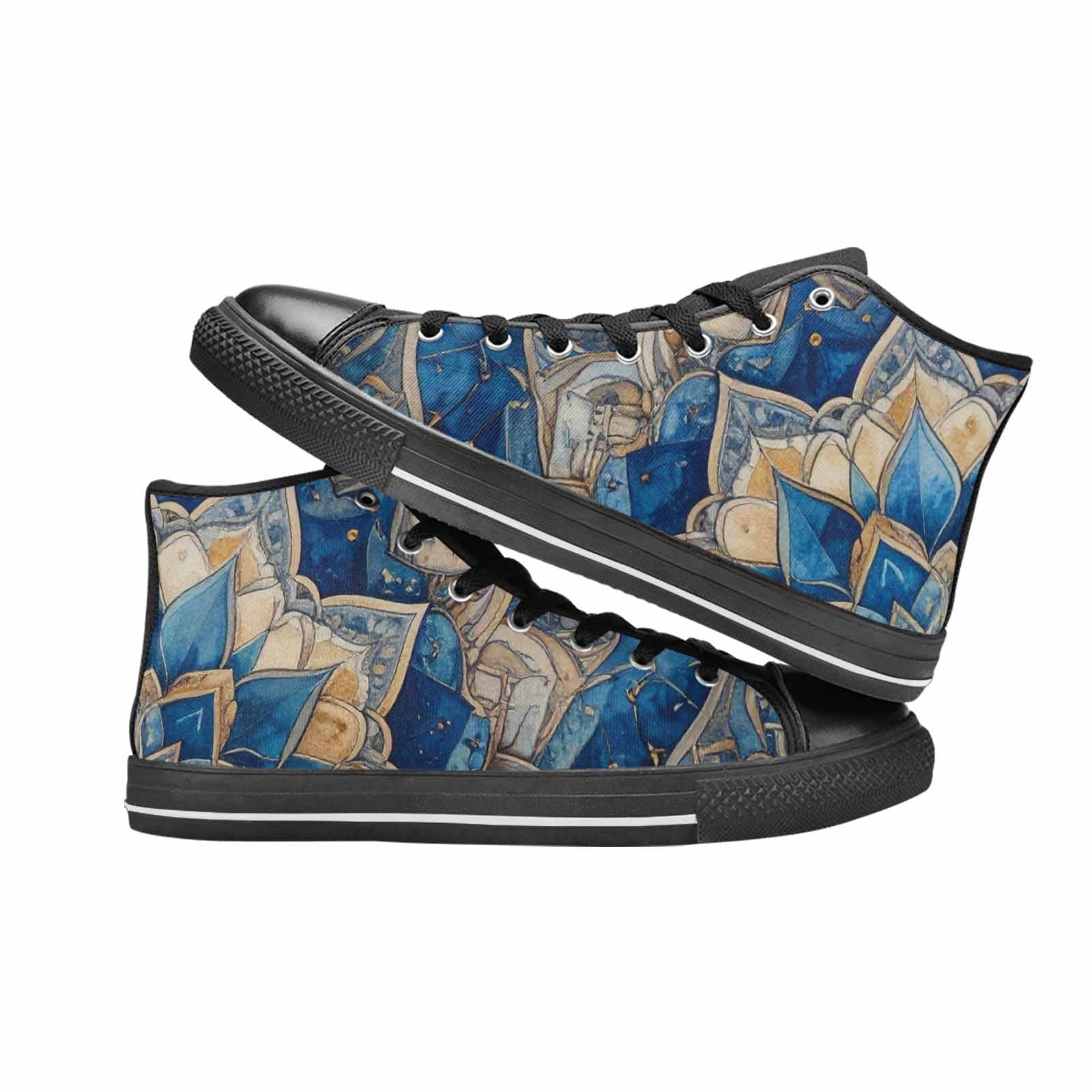 WOMEN'S Mandala High Top Canvas Vibrant Chaos Sneakers