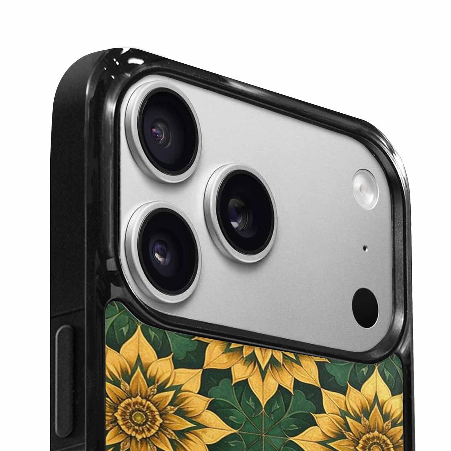 iPhone 17 Pro Case — Sunflower Mandala Kaleidoscope Floral, Customized Protective Case