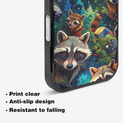 iPhone 16 Plus Case — Raccoon Bandit Raccoon Bandit Pattern Hundreds, Custom Art Phone Cover