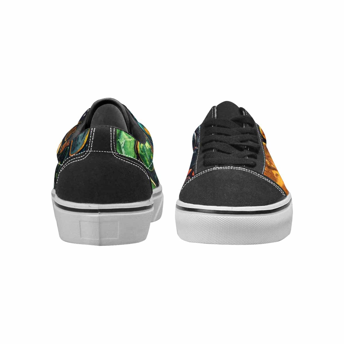 MEN'S Snake Skin Reptile Canvas Lace-Up Dark Academia Sneakers