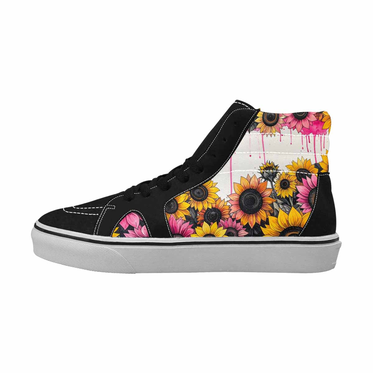 MEN'S Sunflower Burst High Top Canvas Vivid Sneakers