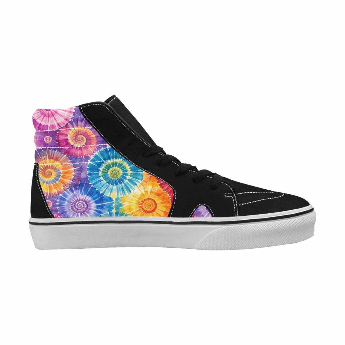 MEN'S Tie Dye Swirl High Top Canvas Cottagecore Sneakers