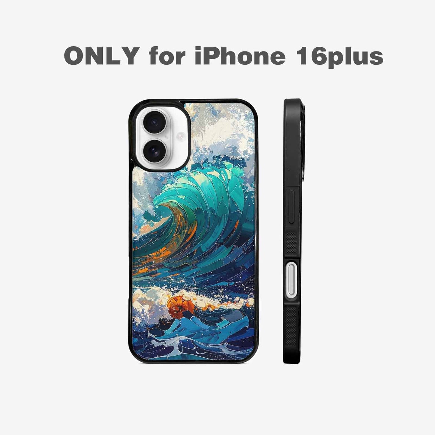 iPhone 16 Plus Case — Wave Crest Splash Wave Crest Splash, Personalized Phone Case
