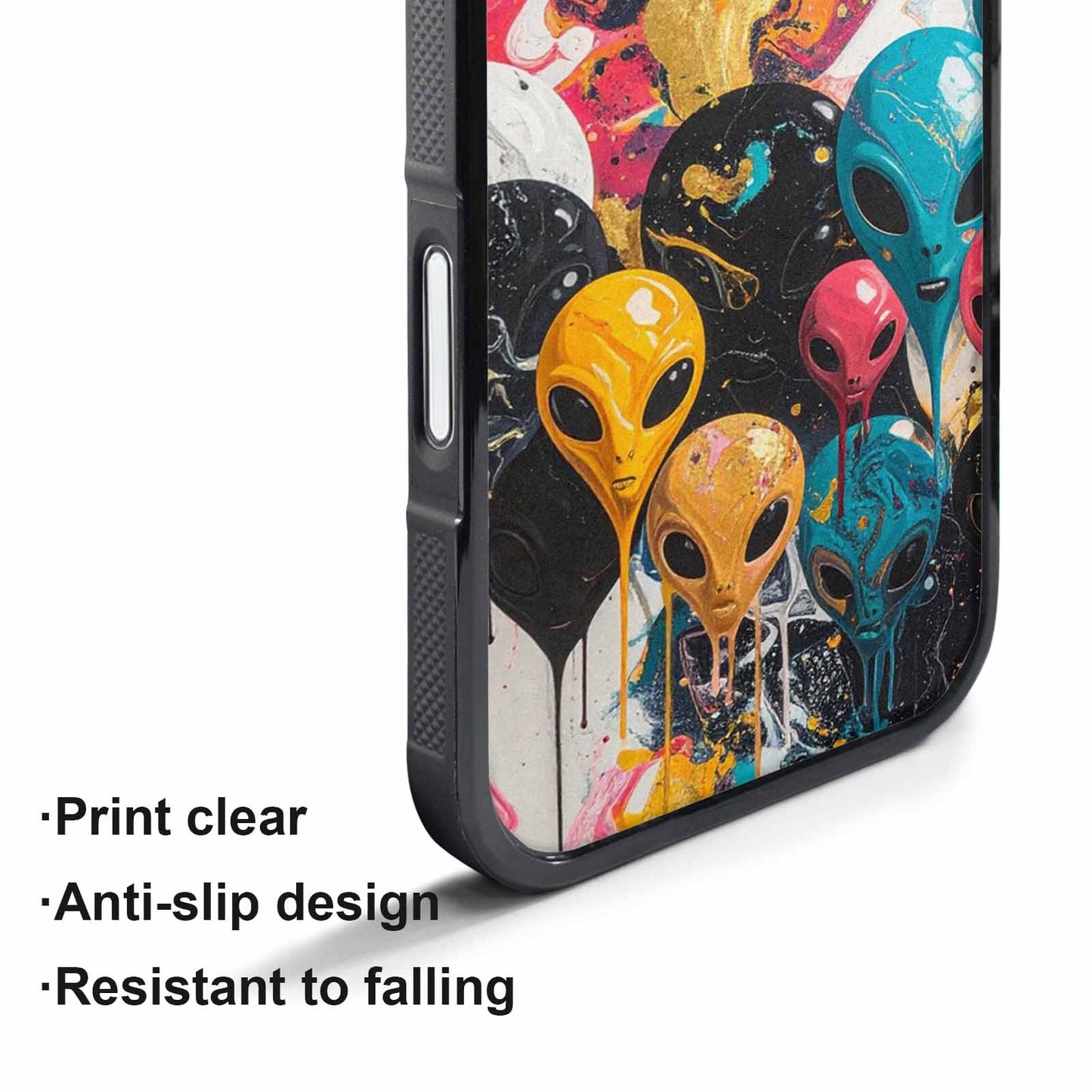 iPhone 17 Pro Max Case — Aliens Marblealiens Pattern Alien Scifi, Custom Print Case Cover