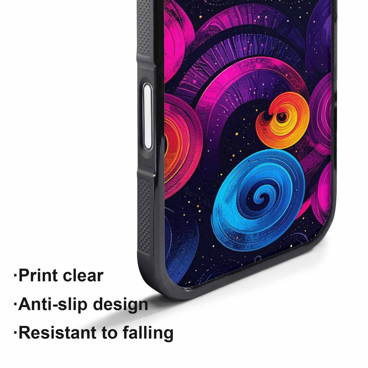 iPhone 17 Pro Case — Rose Galaxy Art Seamless Pattern Galaxy, Customized Protective Case
