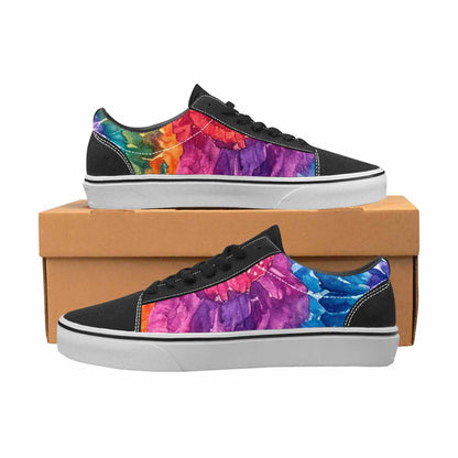 MEN'S Tie Dye Swirl Canvas Lace-Up Dark Academia Custom Sneakers