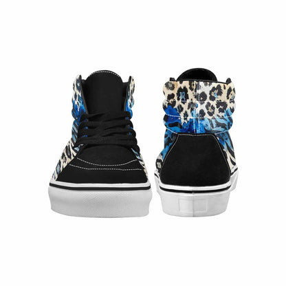 MEN'S Animal Print High Top Canvas Neon Fantasy Custom Shoes