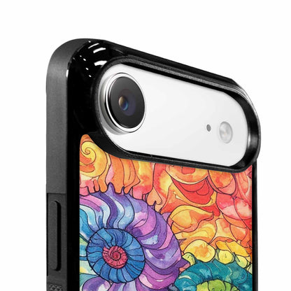 iPhone 17 Air Case — Tie Dye Swirls Black White Tie, Custom Printed Phone Case