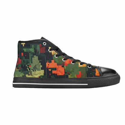 WOMEN'S Military Camouflage Blotch High Top Canvas Aesthetic Custom Shoes