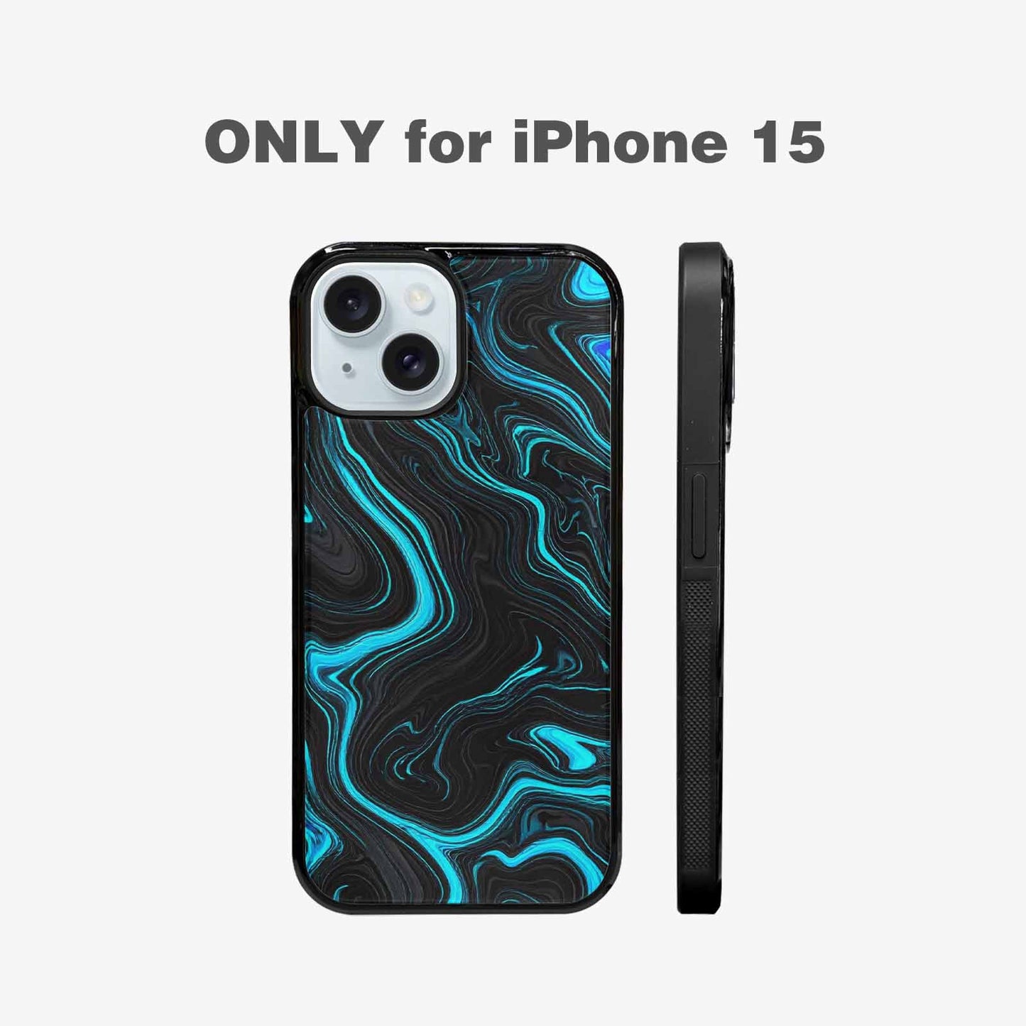 iPhone 15 Case — Freaky Marble Glow, Custom Phone Case