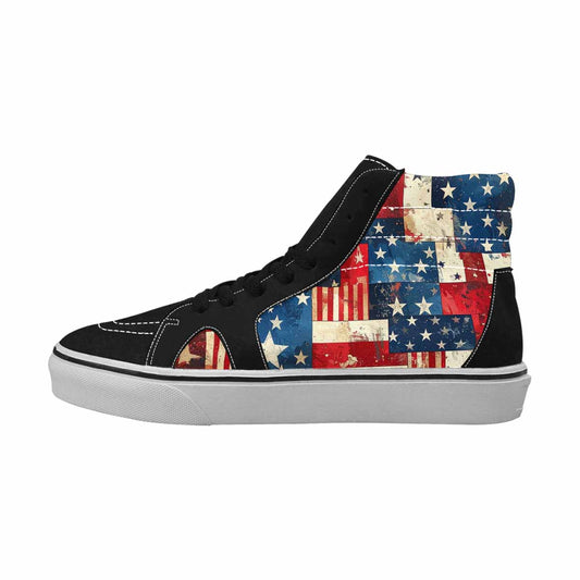 MEN'S American Flag Stars High Top Canvas Surreal Custom Shoes