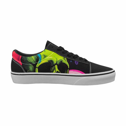 WOMEN'S 1000s Skulls Digital Camo Lace-Up Canvas Kaleidoscope Custom Sneakers