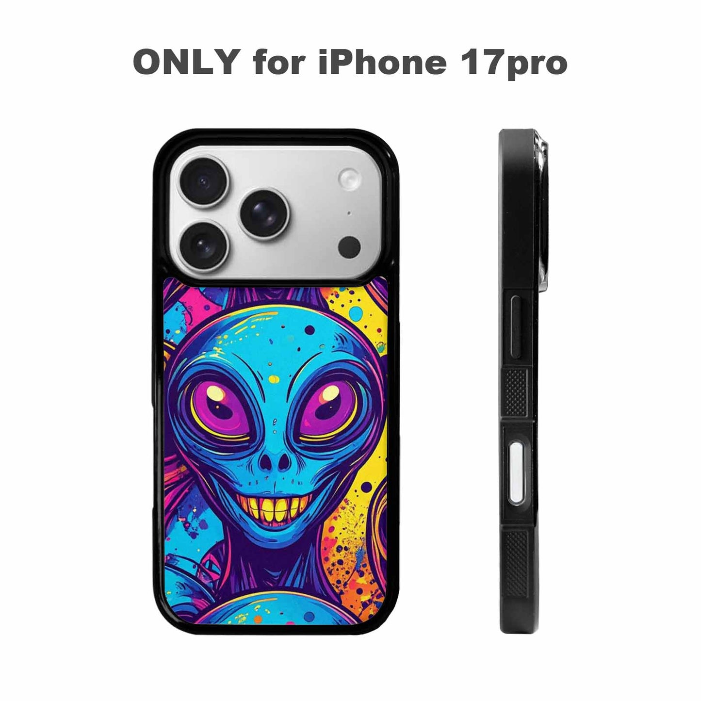 iPhone 17 Pro Case — Alien Ufo Cartoon Art Pattern Alien, Custom Designed Case Cover