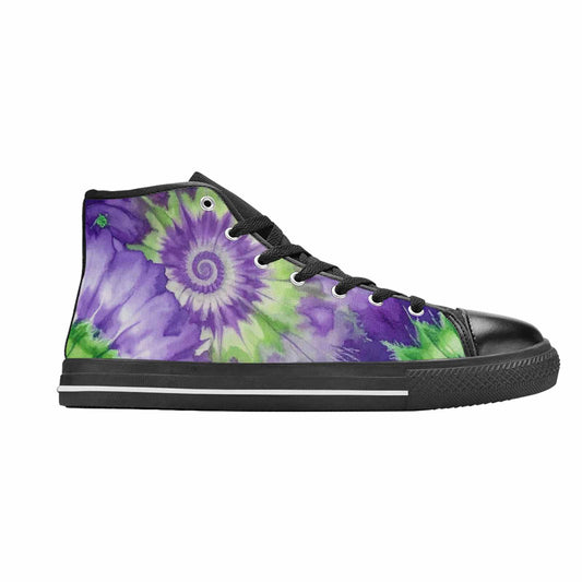 WOMEN'S Tie Dye - High Top Canvas Neon Fantasy Custom Sneakers