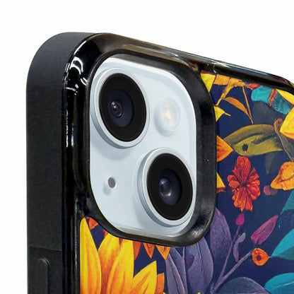 iPhone 15 Plus Case — Sunflower Skulls Print Custom, Custom Printed Phone Case