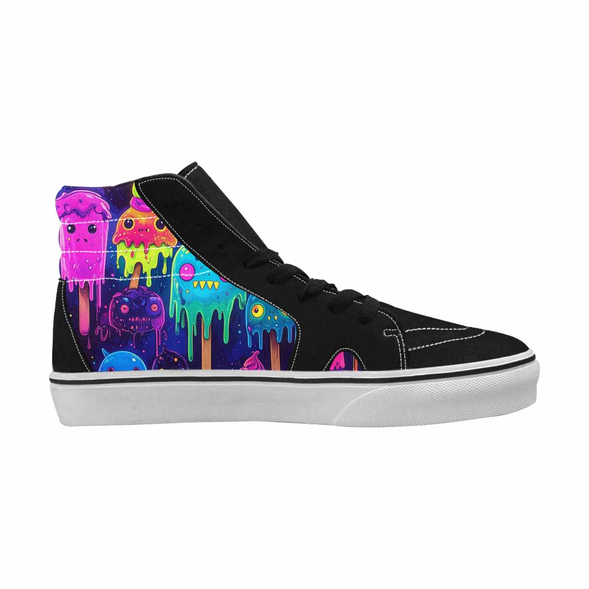 MEN'S Ice Cream Monsters  High Top Canvas Surreal Custom Shoes
