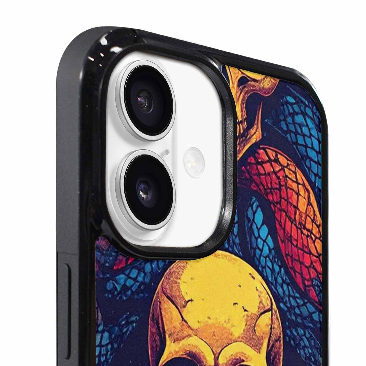 iPhone 17 Case — Snake Print Skulls Seamless Gothic Skulls, Original Design Phone Case