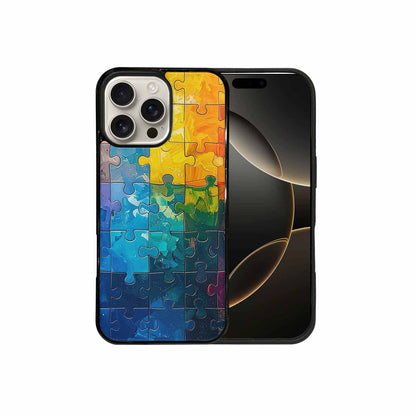 iPhone 16 Pro Max Case — Autism Puzzle Pieces Puzzle Piece Pattern, Custom Print Case Cover
