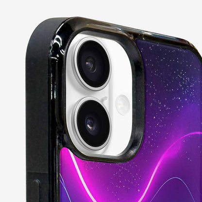 iPhone 16 Plus Case — 1980s Neon Cartoon Art Pattern, Custom Phone Case